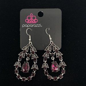 Paparazzi Fashion Jewelry Garden Decorum Purple Hook Earrings